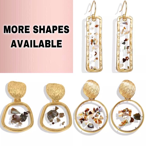 ⚜️[𝟯/$𝟭𝟴]⚜️Acrylic Resin Geometric Earrings NEW - Picture 7 of 9